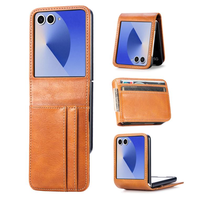 Peňaženkové puzdro Storm Leather case hnedé – Samsung Galaxy Z Flip 8 | Lacné Kryty Lacné Kryty | Peňaženkové puzdro Storm Leather case hnedé – Samsung Galaxy Z Flip 8 | Lacné Kryty