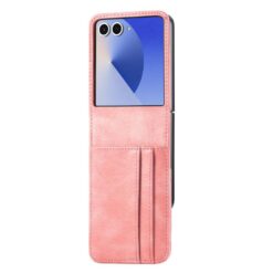 Lacné Kryty | Peňaženkové puzdro Storm Leather case ružové – Samsung Galaxy Z Flip 8 | Lacné Kryty