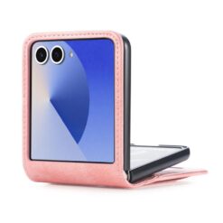 Lacné Kryty | Peňaženkové puzdro Storm Leather case ružové – Samsung Galaxy Z Flip 8 | Lacné Kryty