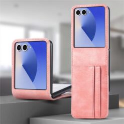 Lacné Kryty | Peňaženkové puzdro Storm Leather case ružové – Samsung Galaxy Z Flip 8 | Lacné Kryty