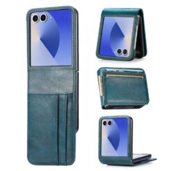 Lacné Kryty | Peňaženkové puzdro Storm Leather case zelené – Samsung Galaxy Z Flip 8 | Lacné Kryty
