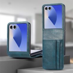 Lacné Kryty | Peňaženkové puzdro Storm Leather case zelené – Samsung Galaxy Z Flip 8 | Lacné Kryty