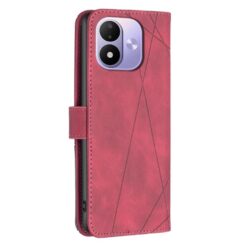Lacné Kryty | Knižkové puzdro Rhombus červené – Xiaomi Redmi Note 17 Pro 5G | Lacné Kryty