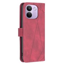 Lacné Kryty | Knižkové puzdro Rhombus červené – Xiaomi Redmi Note 17 Pro Max | Lacné Kryty