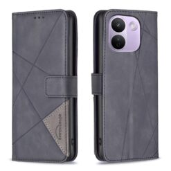 Lacné Kryty | Knižkové puzdro Rhombus čierne – Xiaomi Redmi Note 17 Pro Max | Lacné Kryty