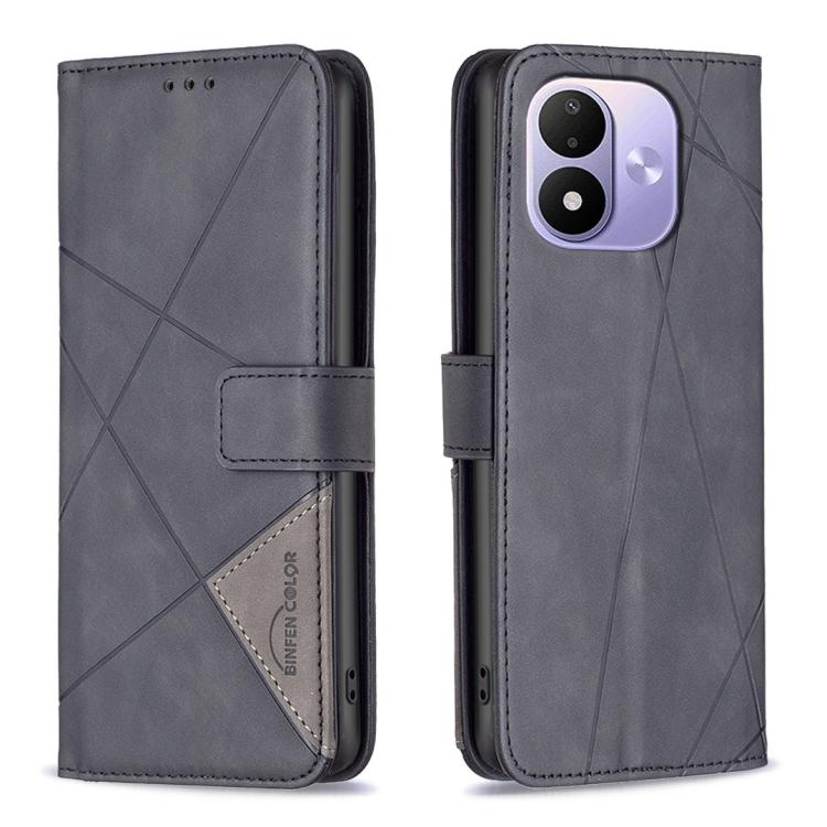 Knižkové puzdro Rhombus čierne – Xiaomi Redmi Note 17 / Redmi Note 17 5G | Lacné Kryty Lacné Kryty | Knižkové puzdro Rhombus čierne – Xiaomi Redmi Note 17 / Redmi Note 17 5G | Lacné Kryty