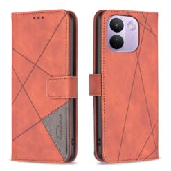 Lacné Kryty | Knižkové puzdro Rhombus hnedé – Xiaomi Redmi Note 17 Pro Max | Lacné Kryty