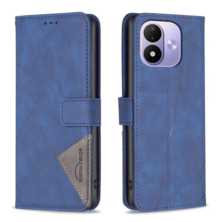 Knižkové puzdro Rhombus modré – Xiaomi Redmi Note 17 / Redmi Note 17 5G | Lacné Kryty Lacné Kryty | Knižkové puzdro Rhombus modré – Xiaomi Redmi Note 17 / Redmi Note 17 5G | Lacné Kryty