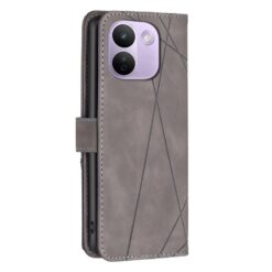 Lacné Kryty | Knižkové puzdro Rhombus sivé – Xiaomi Redmi Note 17 Pro Max | Lacné Kryty