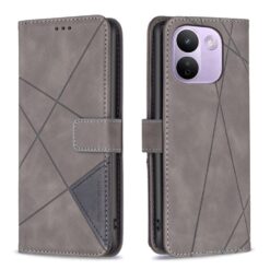 Lacné Kryty | Knižkové puzdro Rhombus sivé – Xiaomi Redmi Note 17 Pro Max | Lacné Kryty