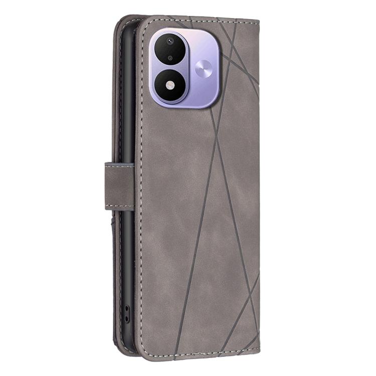 Knižkové puzdro Rhombus sivé – Xiaomi Redmi Note 17 / Redmi Note 17 5G | Lacné Kryty Lacné Kryty | Knižkové puzdro Rhombus sivé – Xiaomi Redmi Note 17 / Redmi Note 17 5G | Lacné Kryty