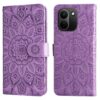 Lacné Kryty | Peňaženkové puzdro Embossing Pattern Slnečnica modré – Xiaomi Redmi Note 17 Pro Max | Lacné Kryty