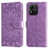 Lacné Kryty | Peňaženkové puzdro Embossing Pattern Slnečnica modré – Xiaomi Redmi Note 17 / Redmi Note 17 5G | Lacné Kryty