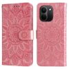 Lacné Kryty | Peňaženkové puzdro Embossing Pattern Slnečnica zelené – Xiaomi Redmi Note 17 Pro Max | Lacné Kryty