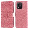 Lacné Kryty | Peňaženkové puzdro Embossing Pattern Slnečnica zelené – Xiaomi Redmi Note 17 / Redmi Note 17 5G | Lacné Kryty
