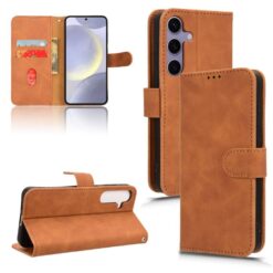 Lacné Kryty | Peňaženkové puzdro Solid hnedé – Samsung Galaxy S26 FE | Lacné Kryty