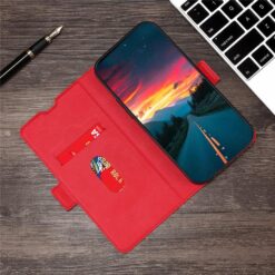 Lacné Kryty | Peňaženkové puzdro Voltage case červené – Motorola Moto G77 | Lacné Kryty