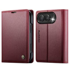 Knižkové puzdro CaseMe Case bordové – Apple iPhone Duo