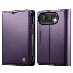 Knižkové puzdro CaseMe Case fialové – Apple iPhone Duo