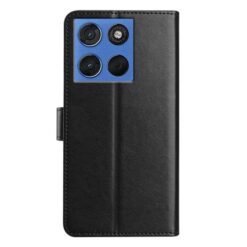 Lacné Kryty | Peňaženkové puzdro Solid čierne – Motorola Moto G57 / Moto G57 Power / Moto G67 Power | Lacné Kryty