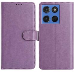 Lacné Kryty | Peňaženkové puzdro Solid fialové – Motorola Moto G57 / Moto G57 Power / Moto G67 Power | Lacné Kryty