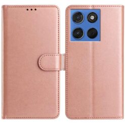 Lacné Kryty | Peňaženkové puzdro Solid ružové – Motorola Moto G57 / Moto G57 Power / Moto G67 Power | Lacné Kryty