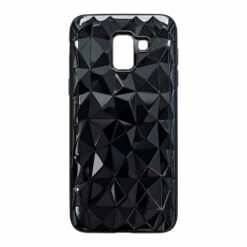 Silikónový kryt Geometric lesklý čierny – Samsung Galaxy J6 2018